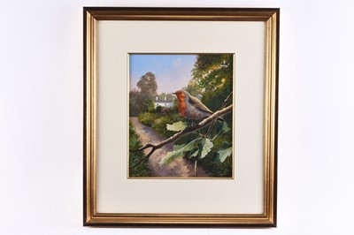Lot 623 - Adrian Rigby (b.1962) Robin in a Summer Lane