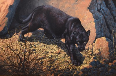 Lot 108 - Adrian Rigby (b.1962) Panther, Black Magic