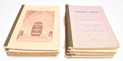 Lot 118 - CRANAGE, DHS. An Architectural Account of the Churches of Shropshire. Parts 2-10, 1895 - 1912