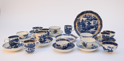 Lot 317 - A mixed group of Caughley blue and white porcelain, 18th century