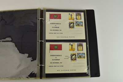 Lot 353 - Collection of Zanzibar stamps and FDCs in 4 albums.