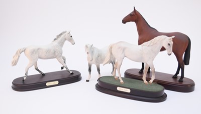 Lot 565 - Two Beswick and two Royal Doulton horses