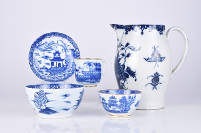 Lot 488 - John Rose Coalport, pearlware jug and a pair of Staffordshire butterboats