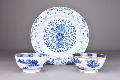 Lot 42 - A group of Chinese blue and white porcelain, 18th century