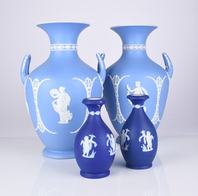 Lot 505 - Two pairs of Wedgwood vases, late 19th/early 20th century