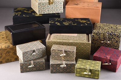 Lot 136 - A collection of Chinese and Japanese curio boxes