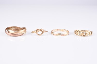 Lot 230 - Four 9ct gold rings