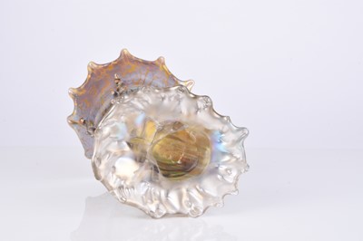 Lot 590 - Johann Lötz (Loetz) Bohemian Art Nouveau cornucopia vase, circa 1900