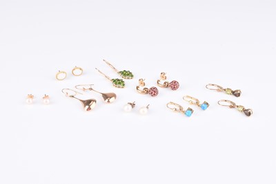 Lot 248 - A collection of earrings