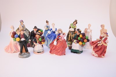 Lot 576 - Royal Doulton, Coalport and other figures