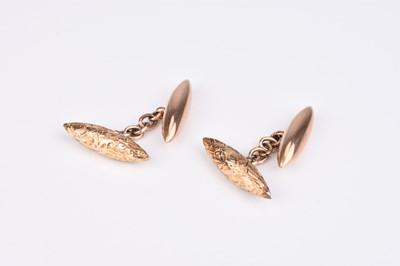 Lot 146 - A pair of Edwardian 9ct gold cufflinks