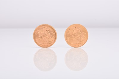 Lot 193 - Two sovereigns. Edward VII sovereign dated 1910