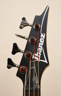 Lot 225 - An Ibanez electric bass guitar with Roland Spirit Bass 30 amplifier