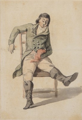 Lot 687 - Paul Sandby (1730-1809) Seated Gentleman