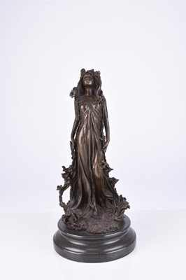 Lot 352 - After Aldo Vitaleh (20th century), a bronze figure Serenity