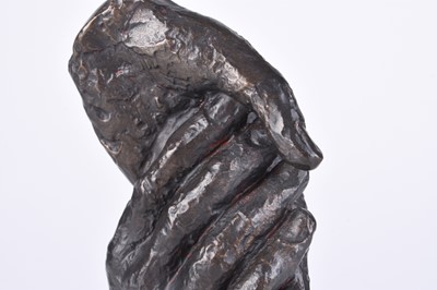 Lot 337 - A 20th century bronze sculpture of hands, unattributed