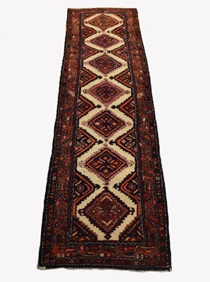 Lot 408 - A hand woven Mushwani runner, Persia