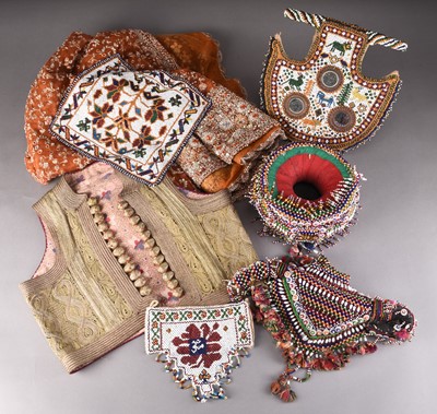 Lot 267 - An assembled collection of Indian textiles and beadwork