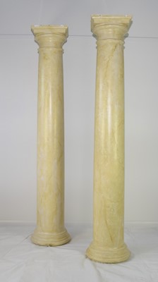 Lot 402 - A pair of large classical revival plaster columns