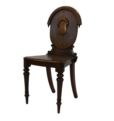 Lot 305 - A Victorian mahogany hall chair