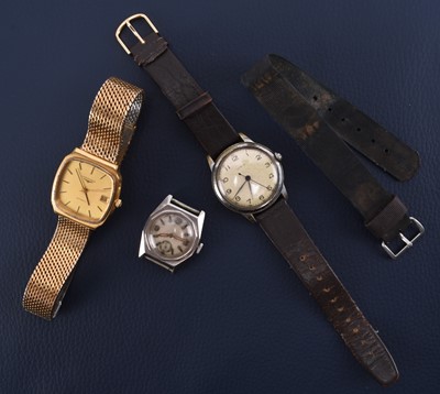 Lot 156 - Longines and others: Three gentleman's wristwatches