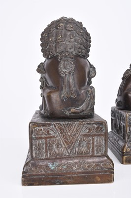 Lot 201 - A pair of Chinese bronze guardian lions