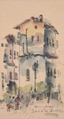 Lot 140 - John Baptist da Silva (1937-2013) Three Zanzibar Architectural Watercolours