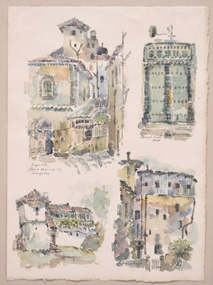 Lot 140 - John Baptist da Silva (1937-2013) Three Zanzibar Architectural Watercolours