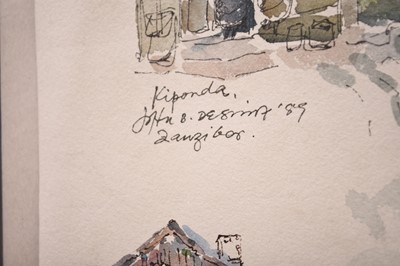 Lot 140 - John Baptist da Silva (1937-2013) Three Zanzibar Architectural Watercolours