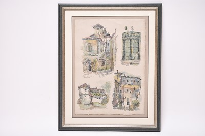 Lot 140 - John Baptist da Silva (1937-2013) Three Zanzibar Architectural Watercolours