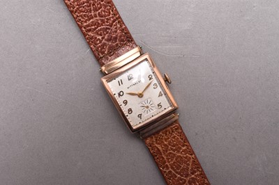 Lot 309 - Wittnaur: A mid-size 14ct rose gold wristwatch