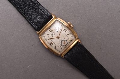 Lot 295 - Gruen: A mid-size gold filled Veri-Thin wristwatch