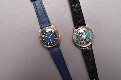 Lot 310 - Bulova: Two gentleman's Accutron battery wristwatches