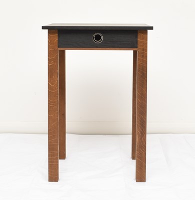 Lot 128 - Jim Sadler, Ebonised and oak side table
