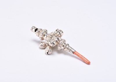 Lot 43 - A Victorian silver and coral rattle