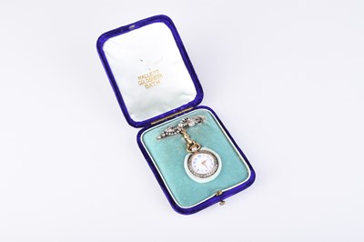 Lot 352 - A late 19th / early 20th century rose cut diamond encrusted fob watch