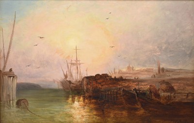 Lot 120 - Attributed to John Sell Cotman (1782-1842) Harbour Scene