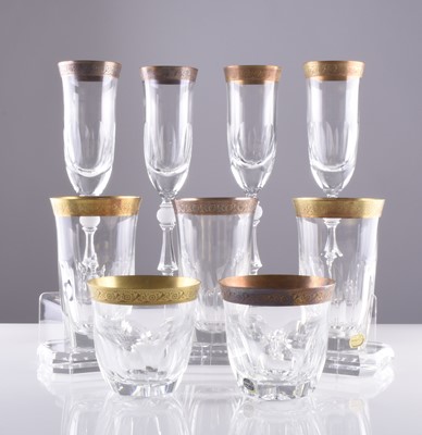 Lot 11 - A suite of Czech Lord crystal drinking glasses retailed by Harrods