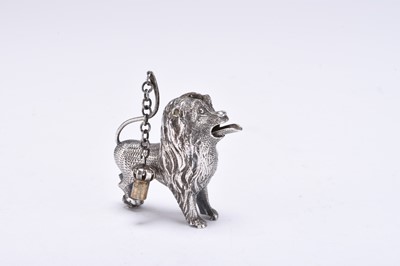 Lot 7 - Two white metal lion mounts