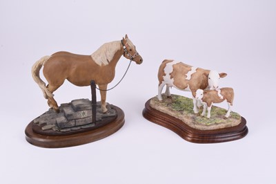 Lot 84 - Border Fine Arts Simmental group and a horse