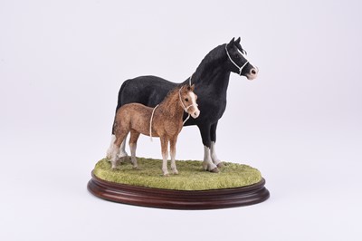 Lot 89 - Border Fine Arts 'Welsh Cob Mare and Foal' (style two)