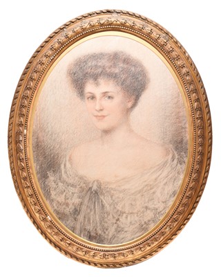 Lot 337 - British School (circa 1905) Portrait of an Edwardian Lady
