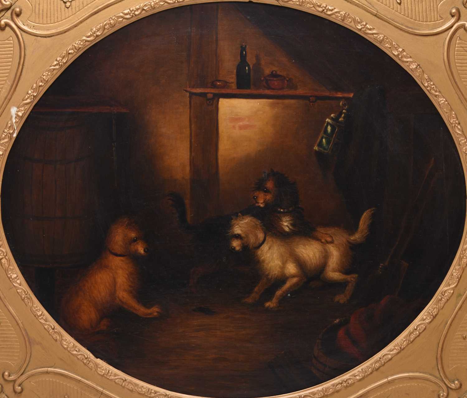 Lot 5 - Manner of George Armfield (1808-1893) Terriers in a Barn