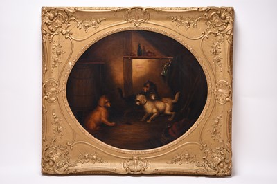 Lot 5 - Manner of George Armfield (1808-1893) Terriers in a Barn
