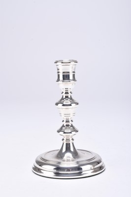 Lot 9 - Two pairs of silver candlesticks