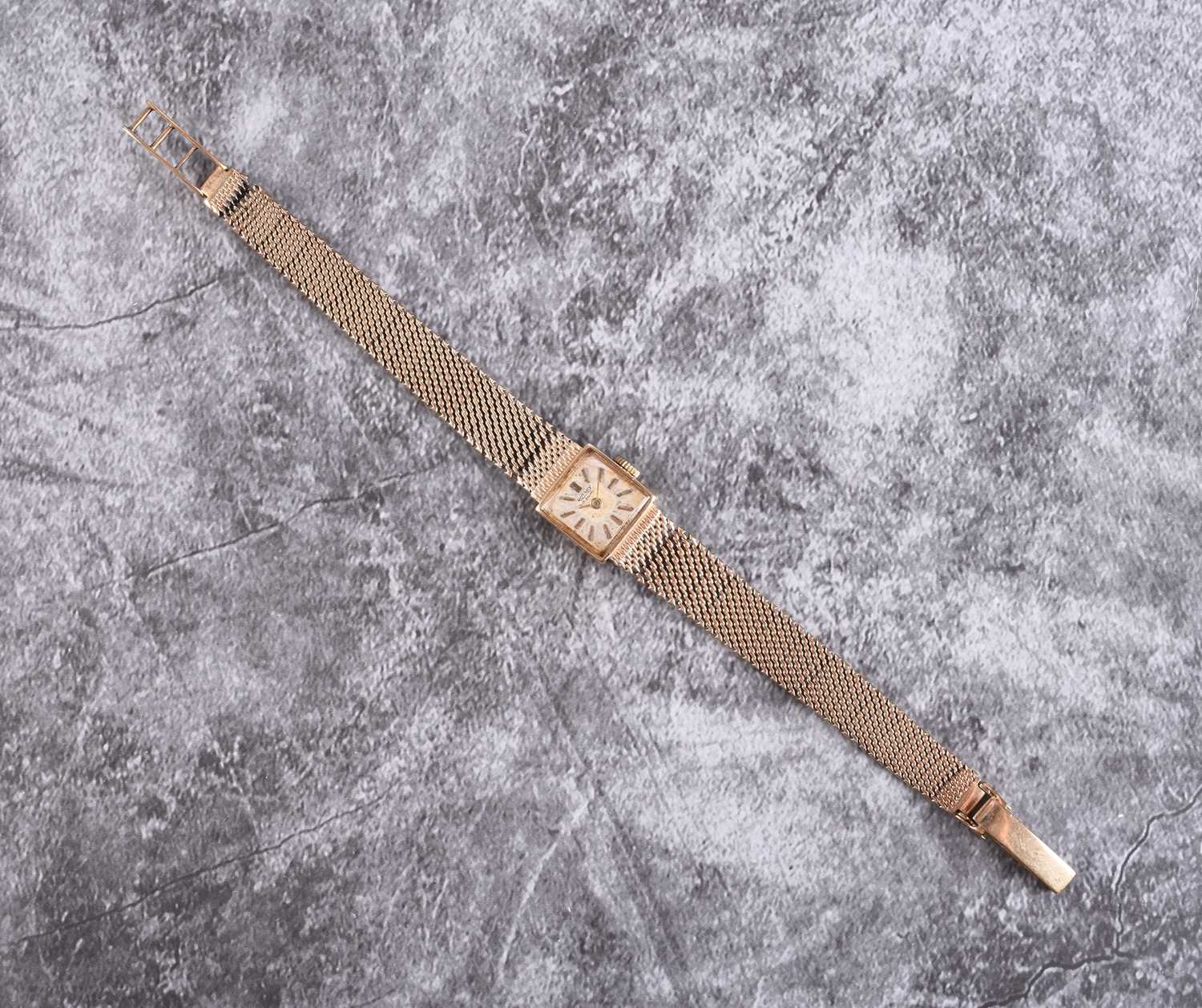 Lot 372 - Rotary: A lady's 9ct gold bracelet watch