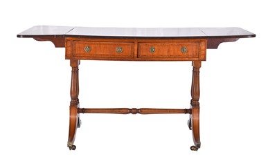 Lot 48 - A George III inlaid satinwood sofa table