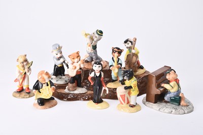 Lot 52 - A set of ten Beswick Cat Band figures