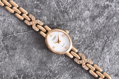 Lot 370 - Rotary: A lady's 9ct gold Elite bracelet watch
