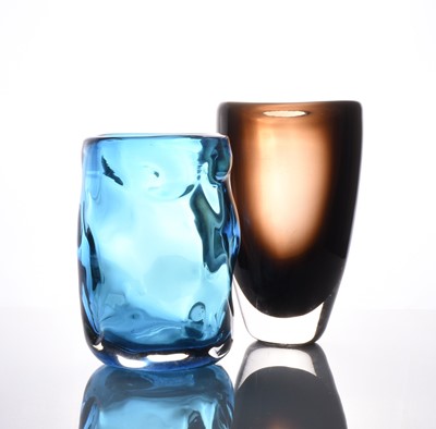 Lot 7 - Two Whitefriars glass vases, mid-20th century